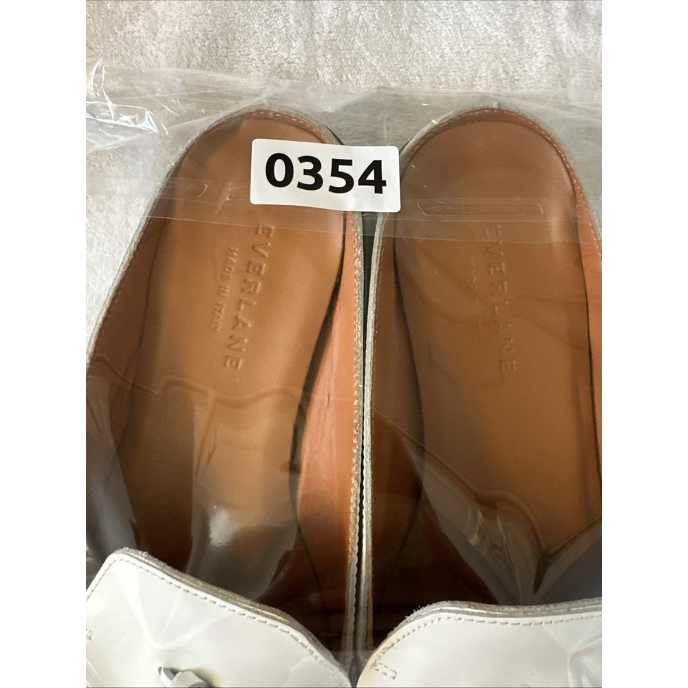 Everlane Womens Sz 8.5 White The Modern‎ Tassel Loafer Mule Leather Slip On - Picture 9 of 10